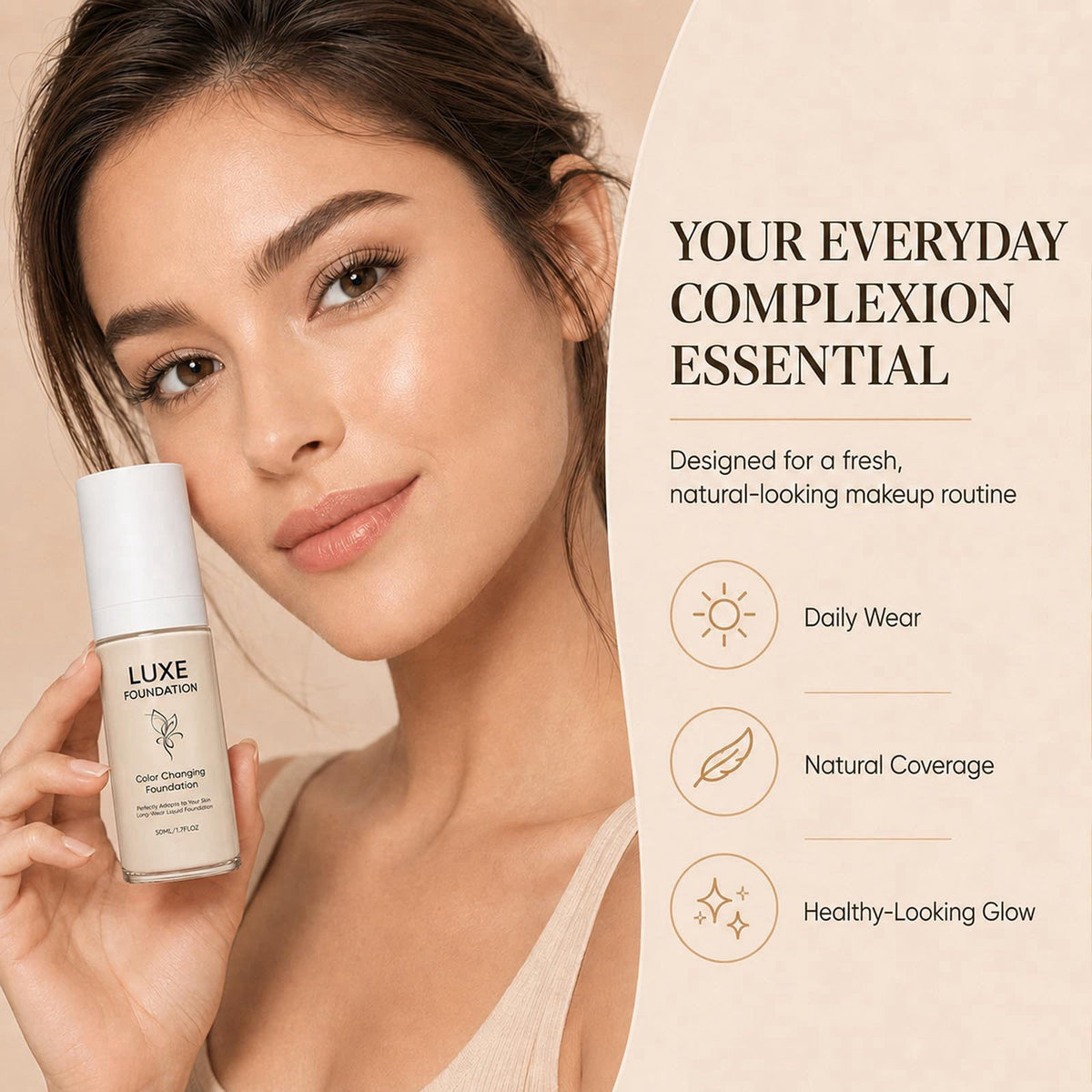 for Mature Skin Color Changing Foundation with Hyaluronic by LUXE FOUNDATION — view 6
