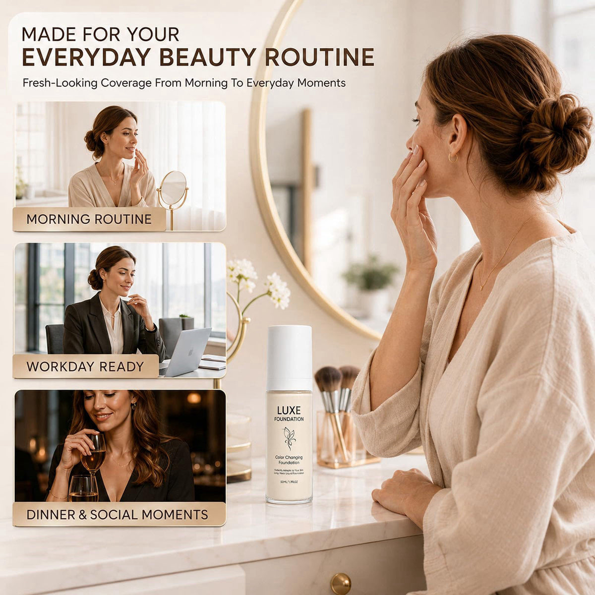 for Mature Skin Color Changing Foundation with Hyaluronic by LUXE FOUNDATION — view 8