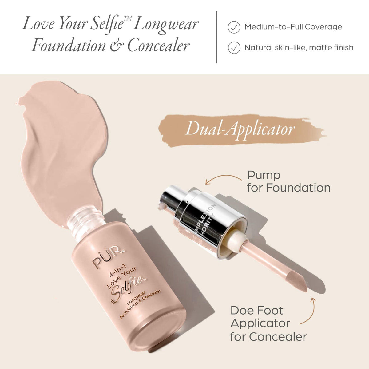 P R MINERALS 4 in 1 Love Your Selfie Foundation Concealer by PÜR MINERALS — view 3