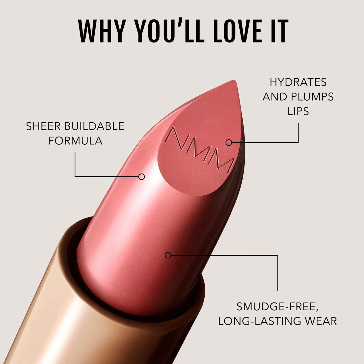 No Makeup Makeup Creme Classic Lipstick Satin Finish Pink 01 — view 3