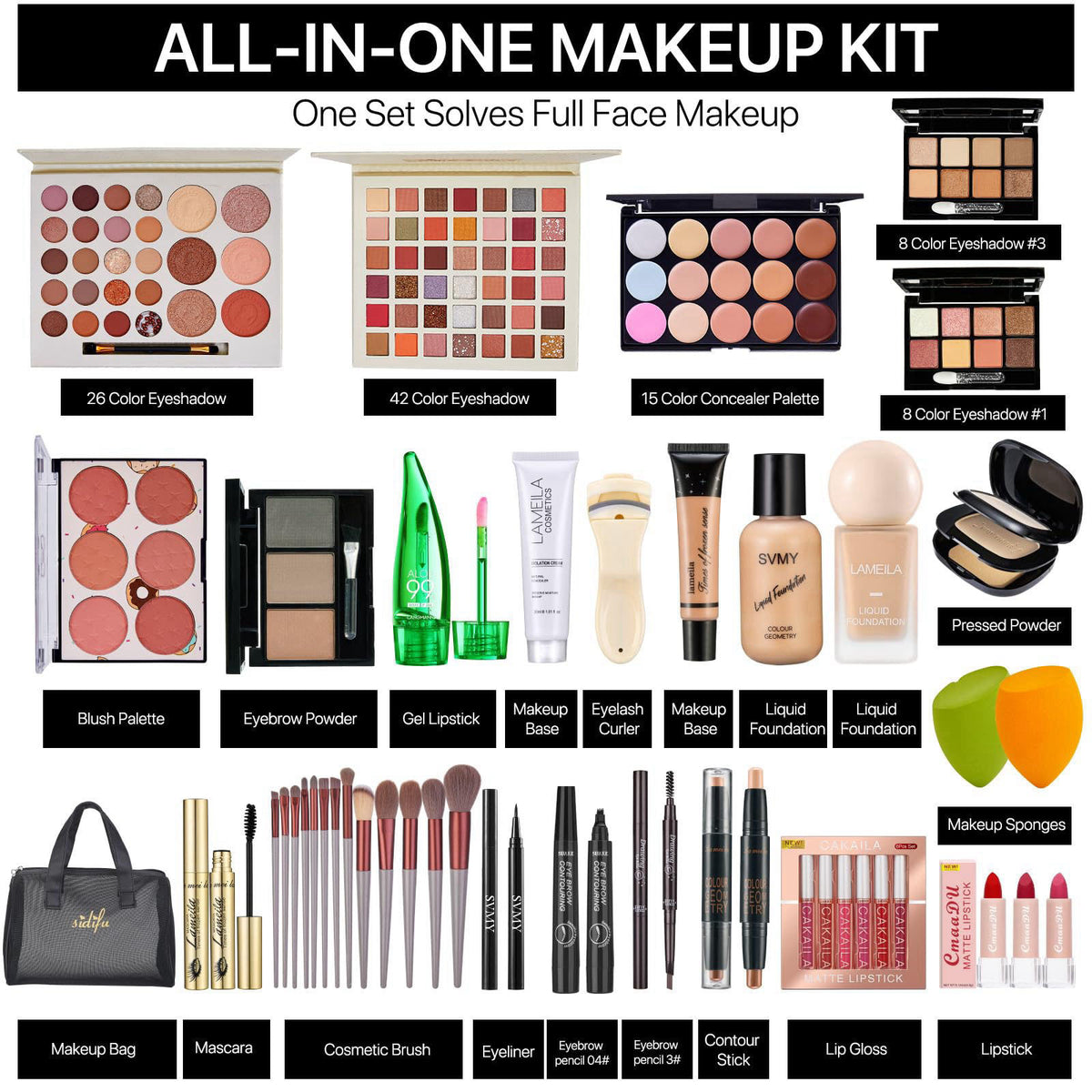 All in One Makeup Kit for Women Full Kit Makeup Gift Set for by SIGHTLING — view 3