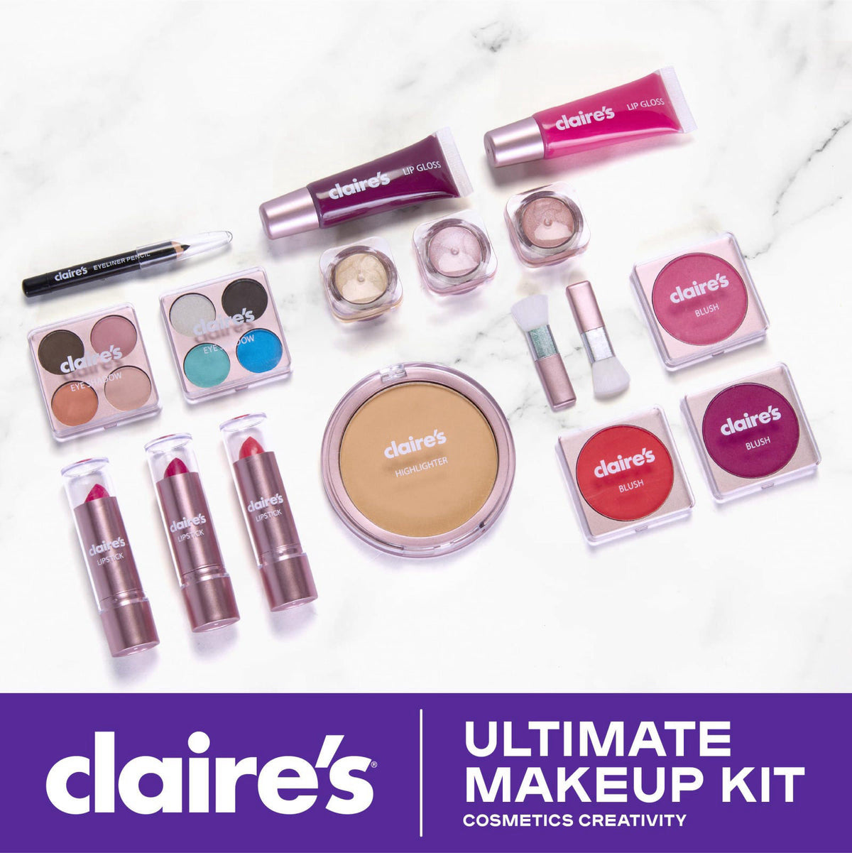 Claire s Ultimate Makeup Kit 18 Piece Real Cosmetic Set by Claire's — view 3