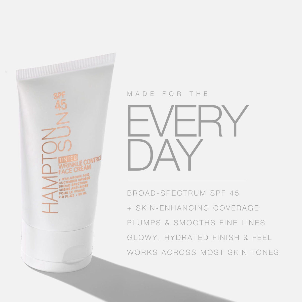Hampton Sun SPF 45 Tinted Wrinkle Control Face Cream Daily by Premium Selection — view 5