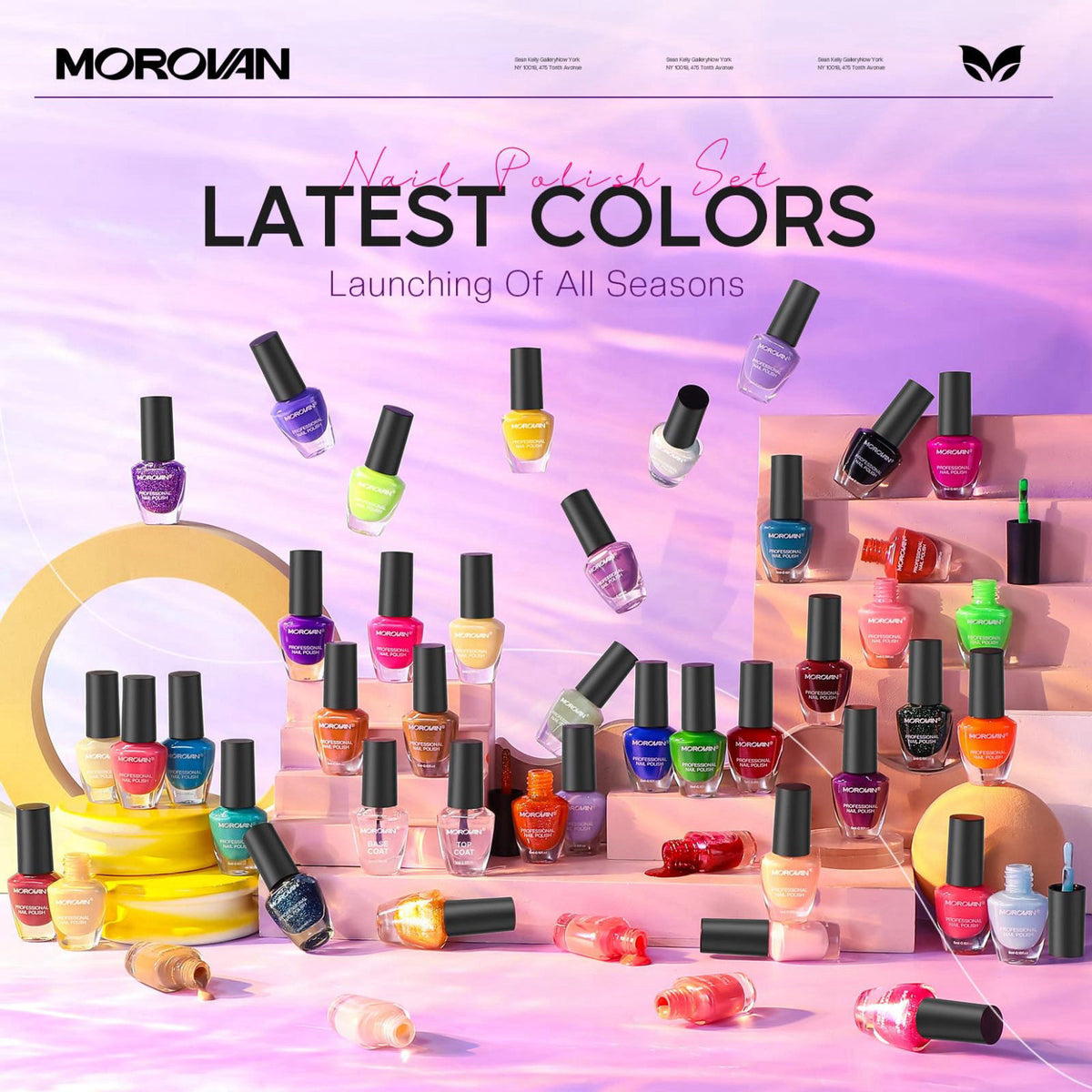 Morovan Nail Polish Set Fingernail 48PC Air Quick Dry Nail — view 3