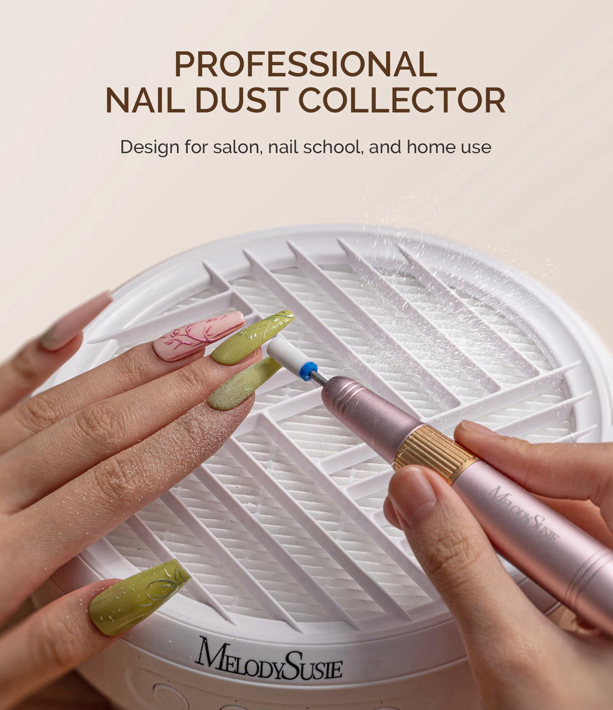 MelodySusie Portable Nail Dust Collector HPro for DIY Gel — view 3