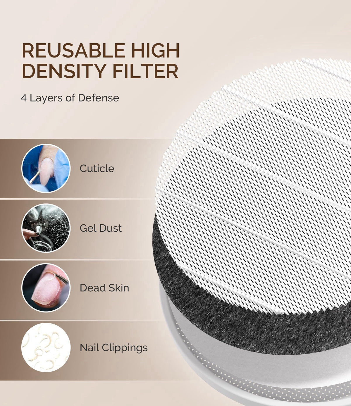 MelodySusie Portable Nail Dust Collector HPro for DIY Gel — view 6