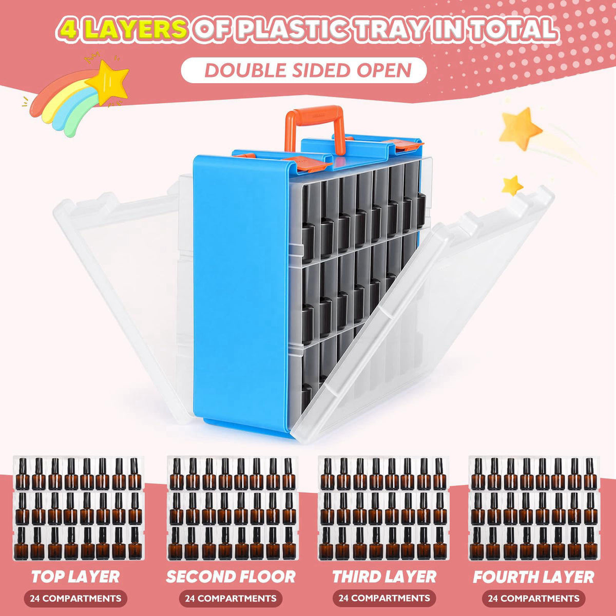 RISOU Portable Nail Polish Organizer — view 3