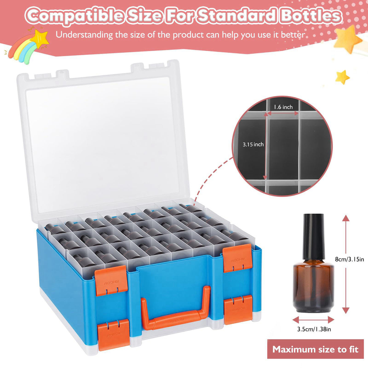 RISOU Portable Nail Polish Organizer — view 4