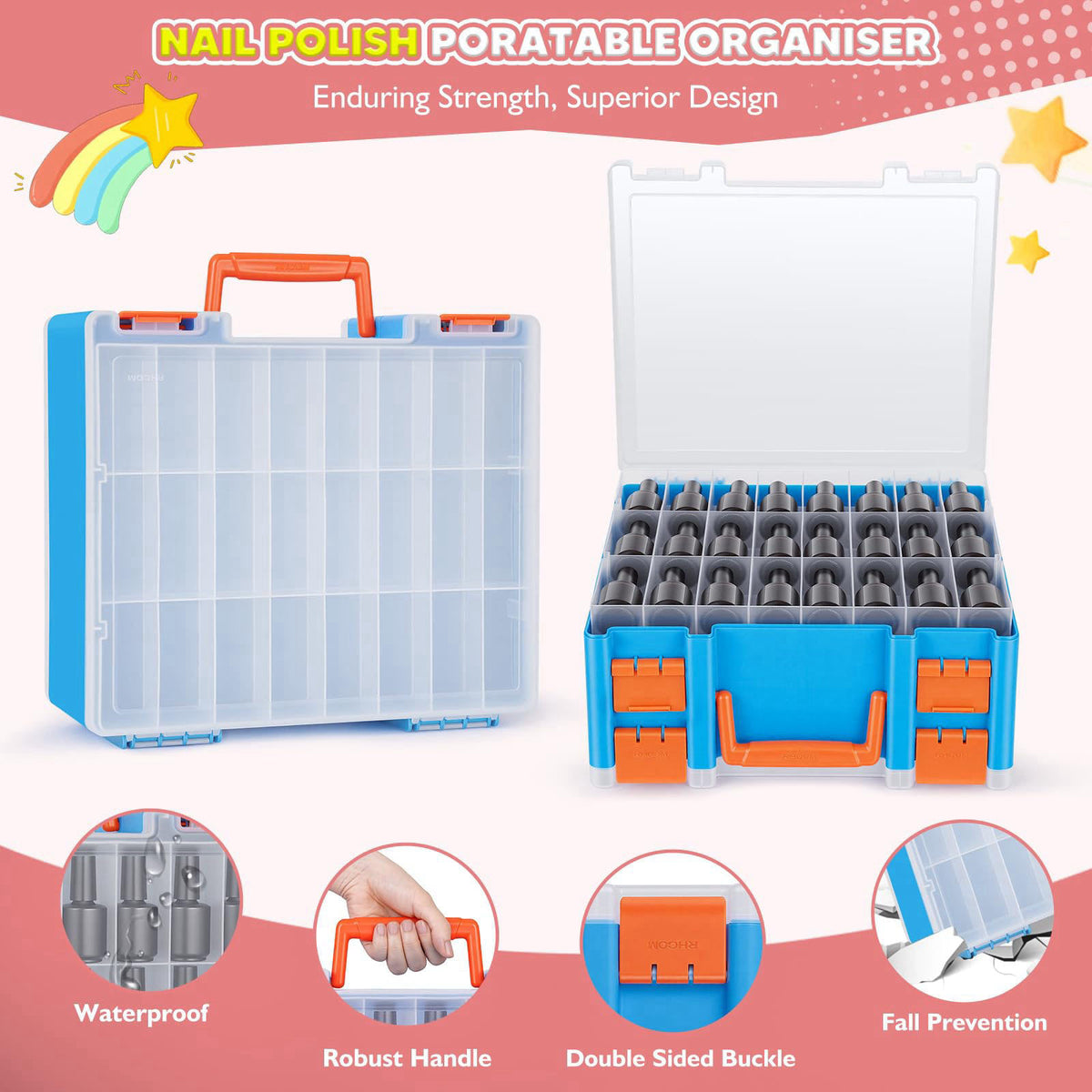 RISOU Portable Nail Polish Organizer — view 5