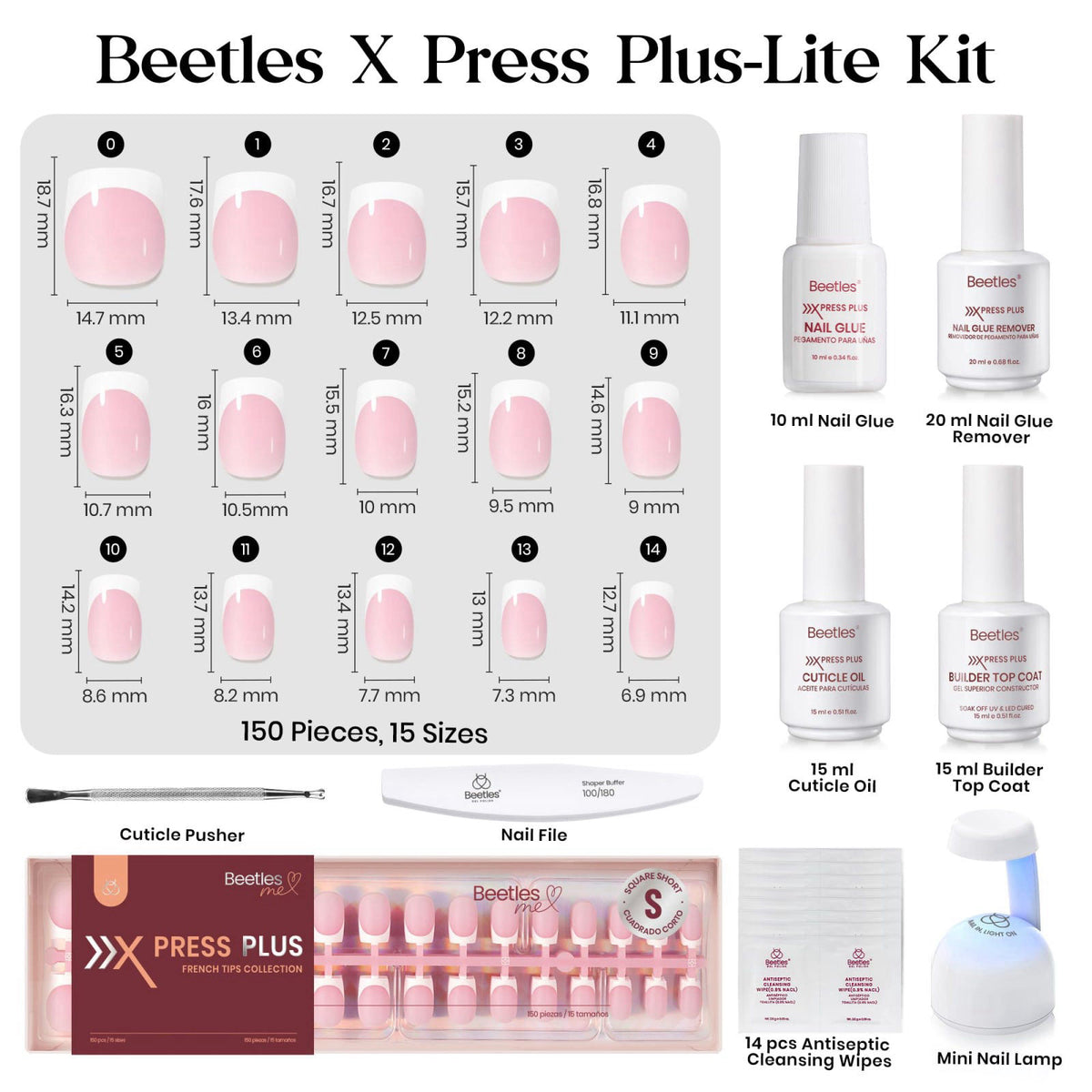 Beetles French Tip Press On Nail Kit by beetles Gel Polish — view 7