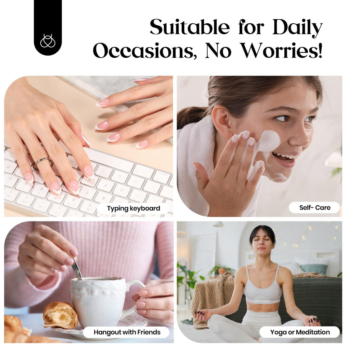 Beetles French Tip Press On Nail Kit by beetles Gel Polish — view 8