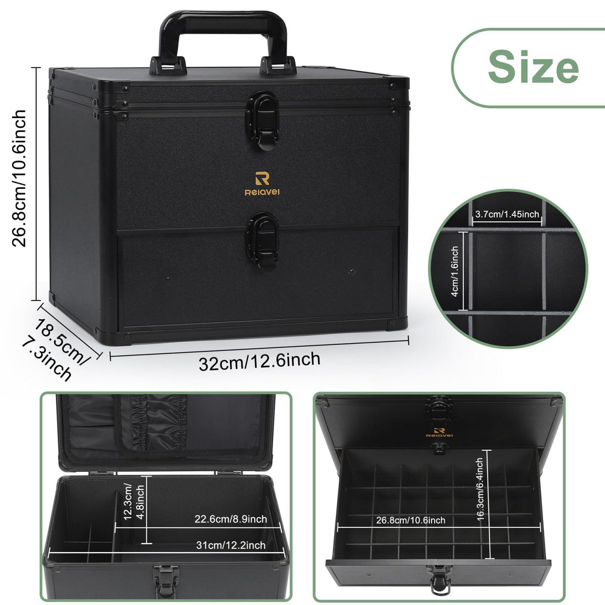 Relavel Nail Polish Organizer Nail Bag Organizer Case Holds — view 7