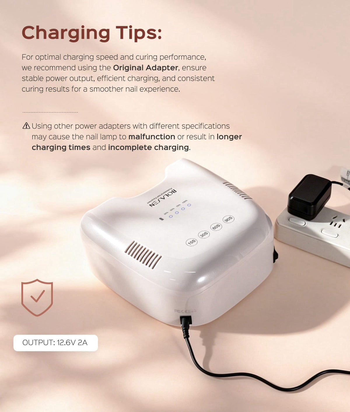 BOLASEN P30 Pro Cordless Rechargeable UV LED Nail Lamp for — view 8