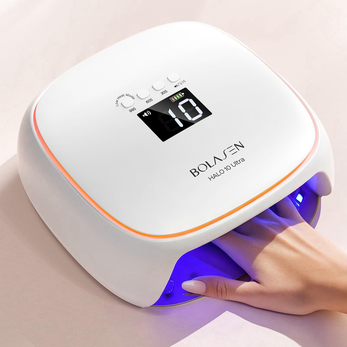 BOLASEN USB C Rechargeable Cordless LED UV Nail Lamp for