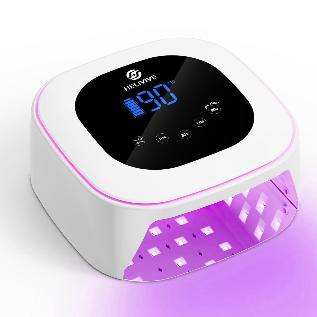 Cordless UV LED Nail Lamp 80W Rechargeable Nail Dryer Light by HELIVIVE