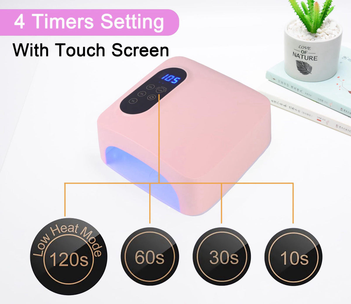 72W Cordless Led Nail Lamp Rechargeable Nail Dryer by PASSHA — view 3
