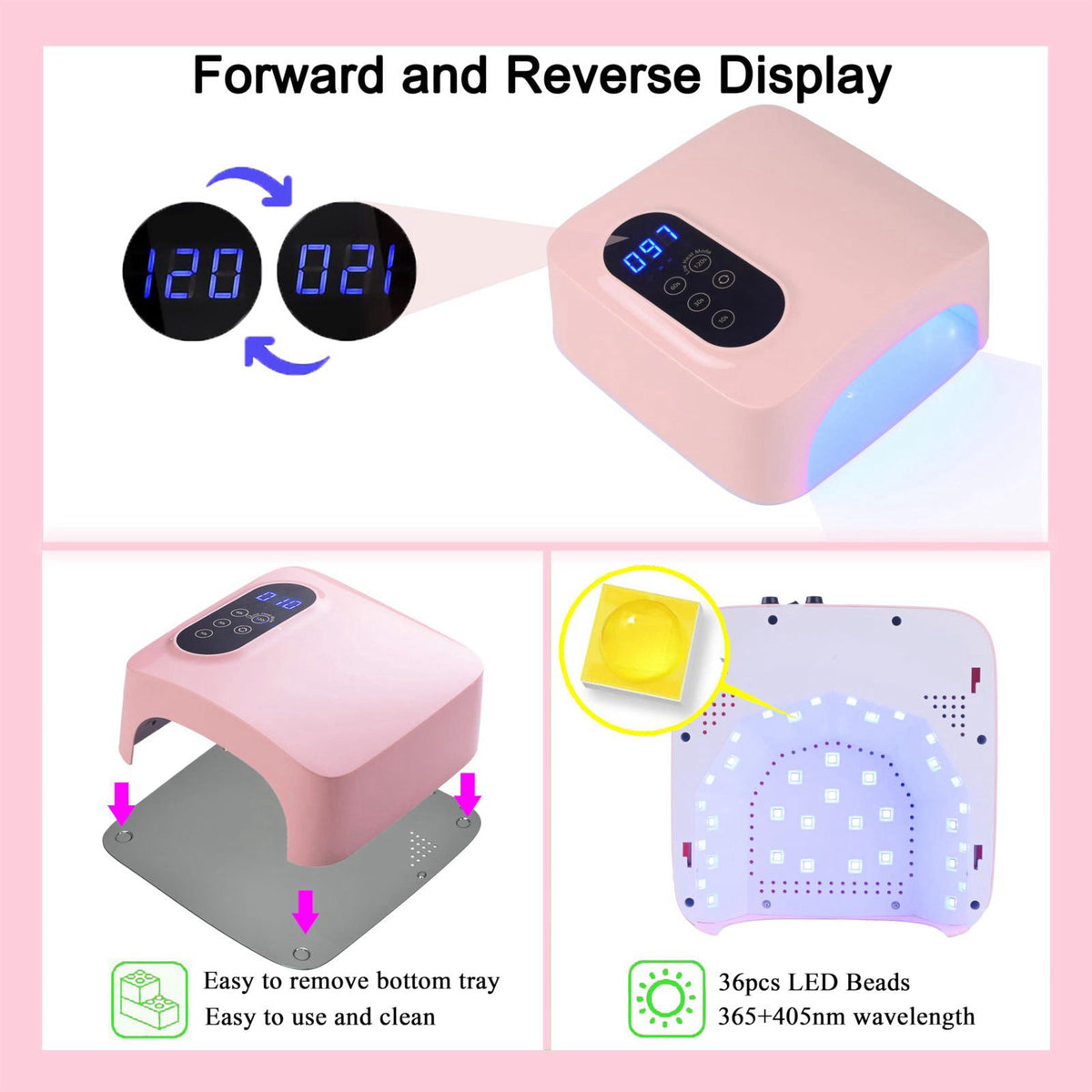 72W Cordless Led Nail Lamp Rechargeable Nail Dryer by PASSHA — view 5