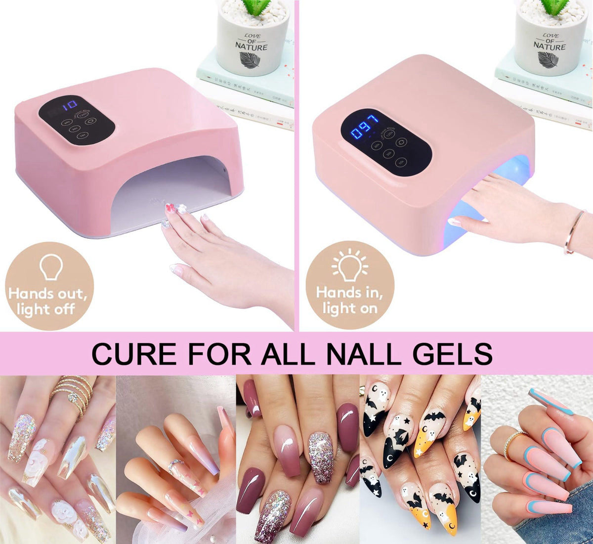 72W Cordless Led Nail Lamp Rechargeable Nail Dryer by PASSHA — view 6