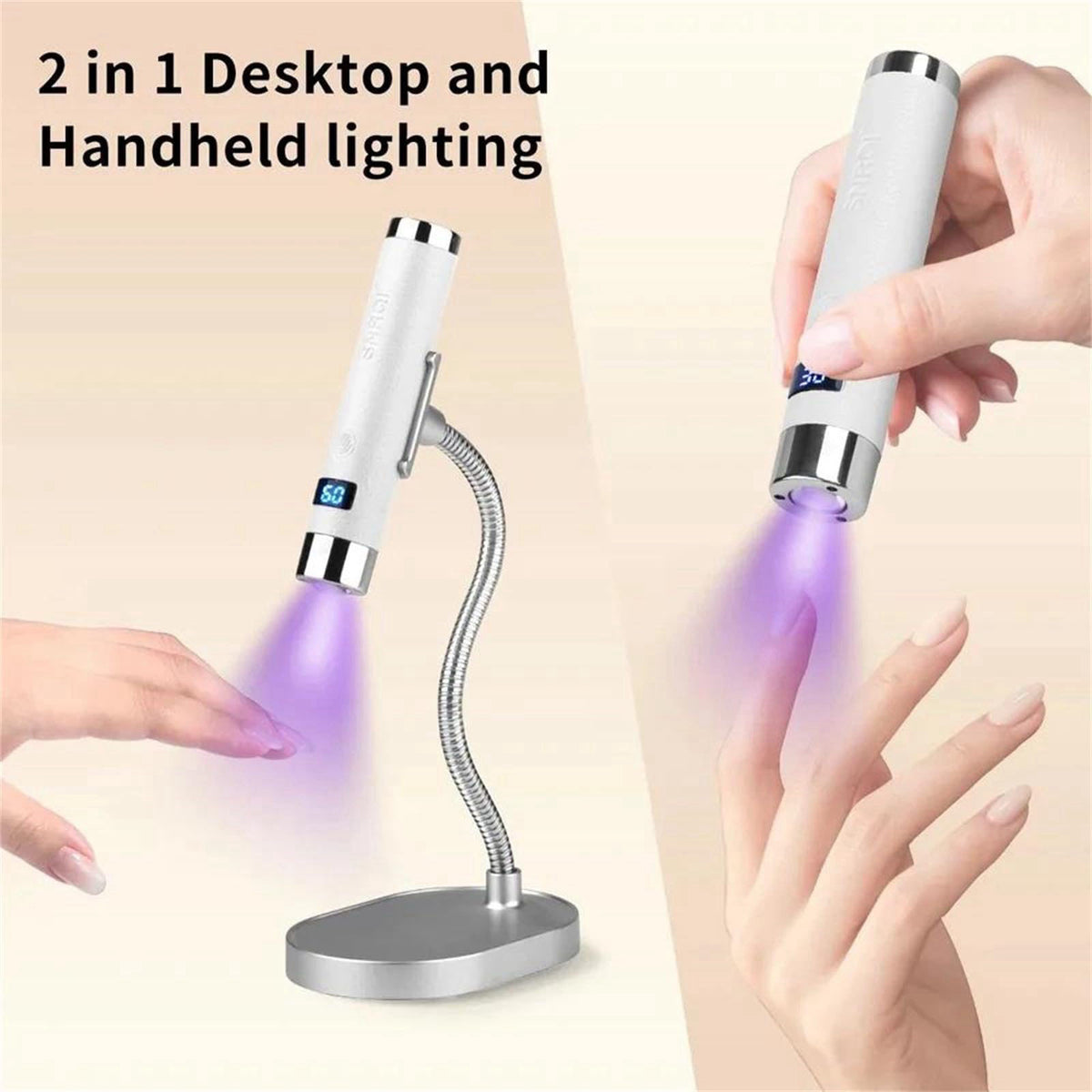 Mini UV LED Nail Curing Lamp Smart Sensor Rechargeable by BFLKHLT — view 6