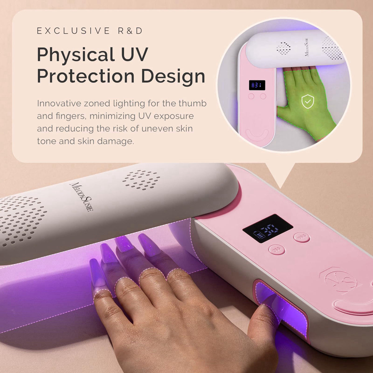 MelodySusie Compact Cordless UV LED Nail Lamp P PLUS20F — view 4