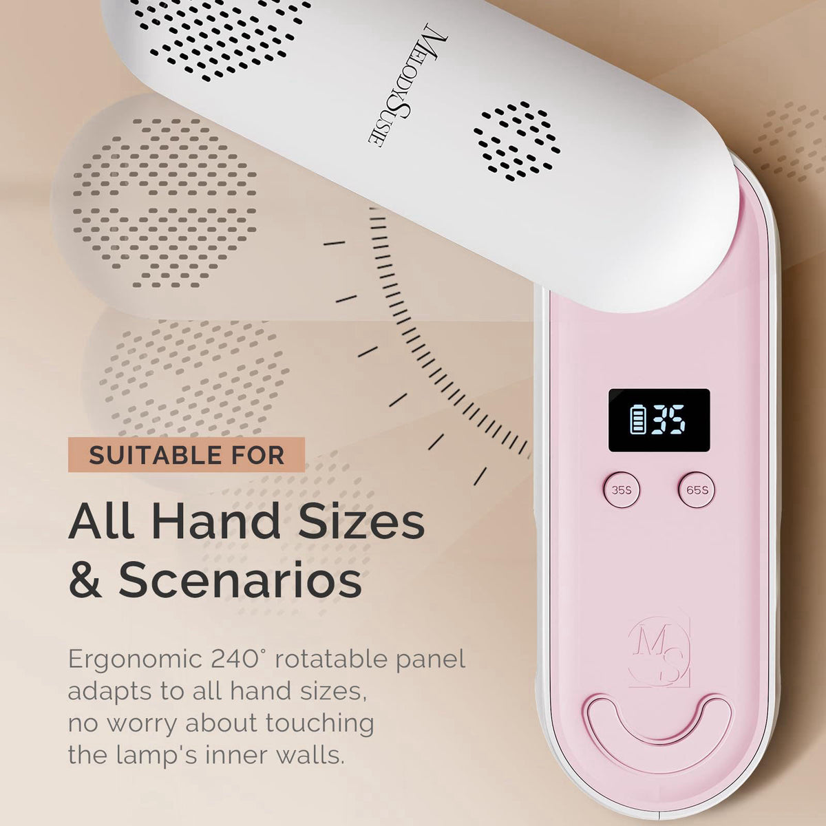 MelodySusie Compact Cordless UV LED Nail Lamp P PLUS20F — view 8