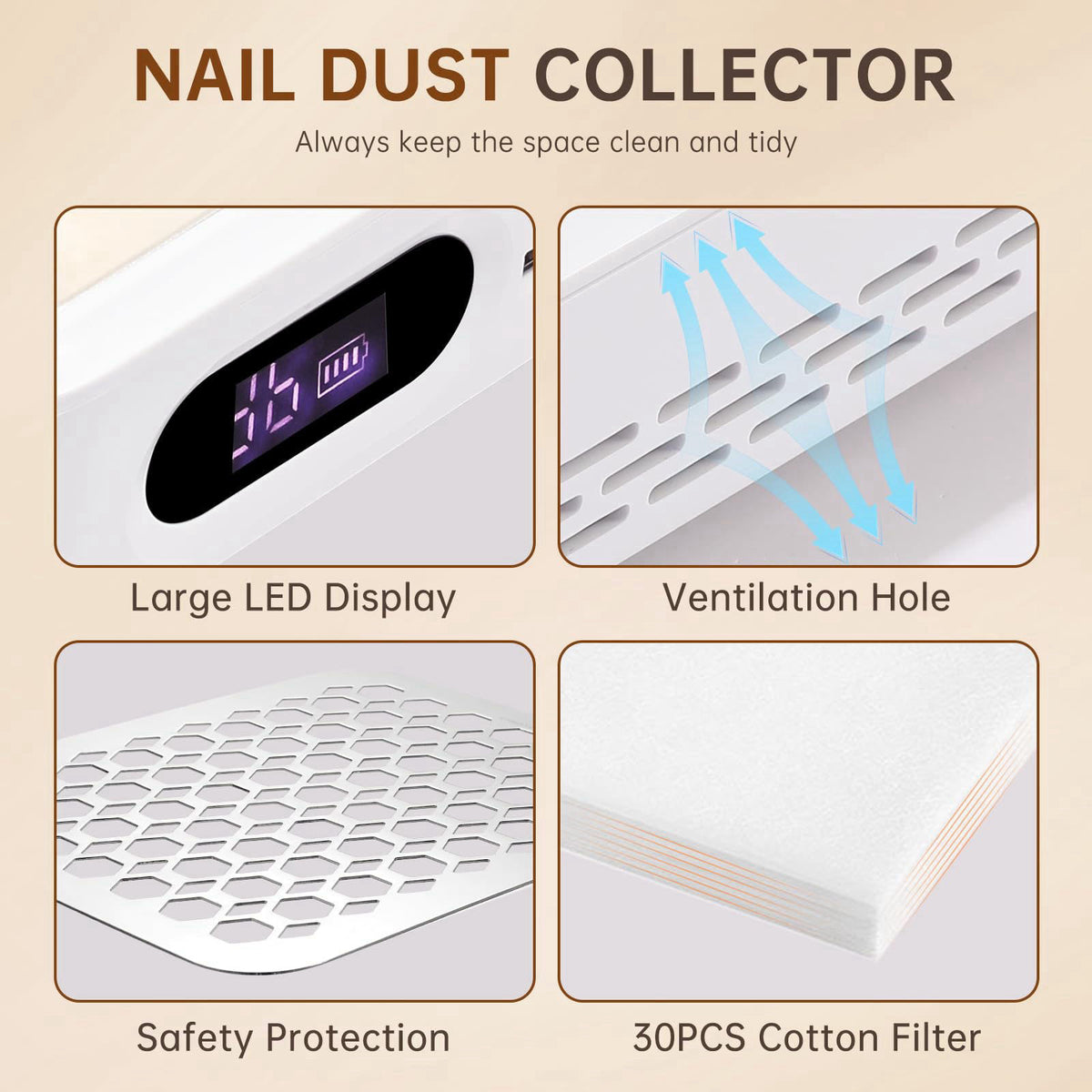 Nail Dust Collector Rechargeable Dust Collector Nail Tech by CHRISTINE SHELLY — view 6