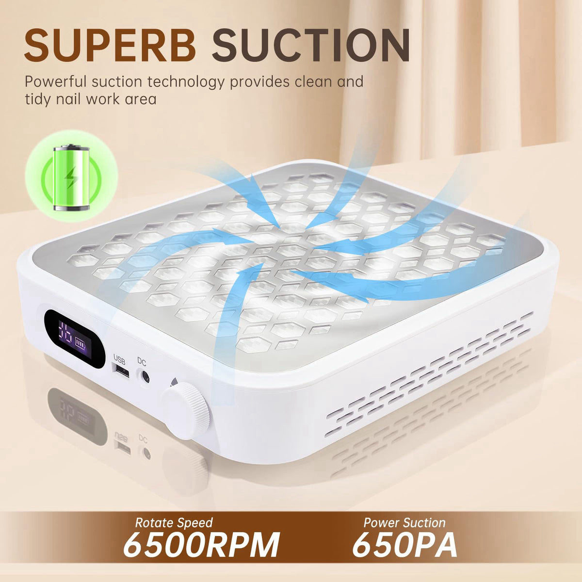 Nail Dust Collector Rechargeable Dust Collector Nail Tech by CHRISTINE SHELLY — view 7