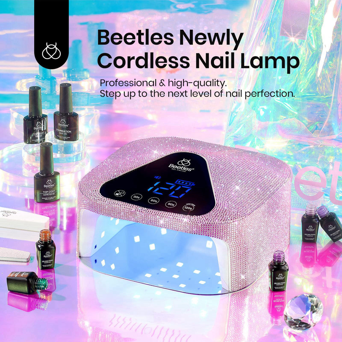 Beetles Uv Nail Lamp Cordless Flash Cure Lamp for Gel Nails by beetles Gel Polish — view 6