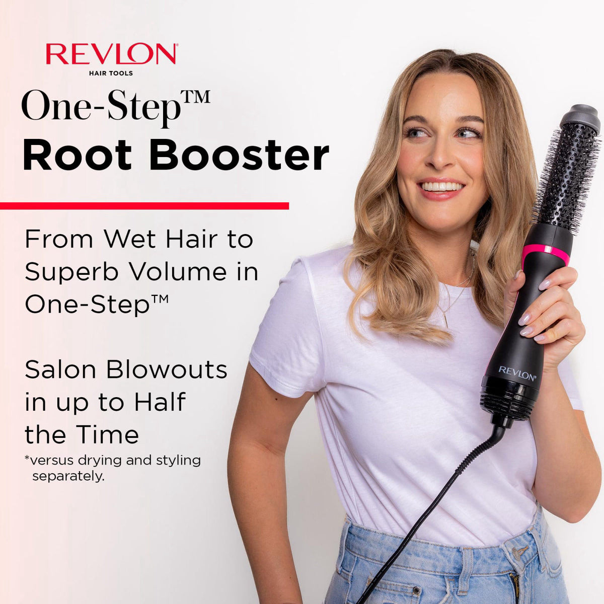 REVLON One Step Root Booster Round Brush Hair Dryer and — view 3