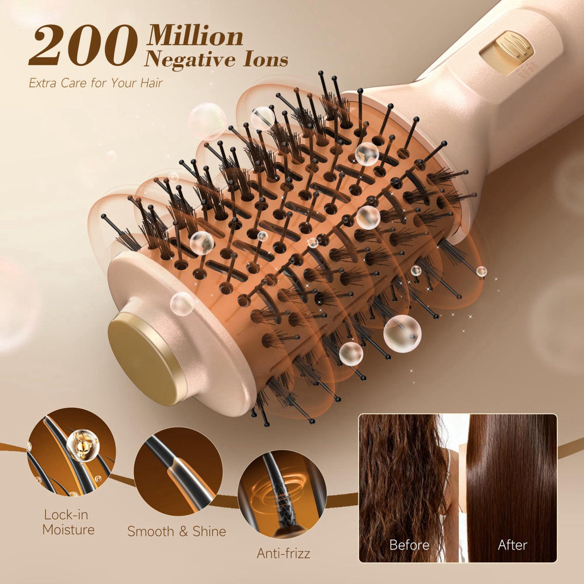 PRITECH Auto Dual Voltage Hair Dryer Brush for Travel Ionic — view 7