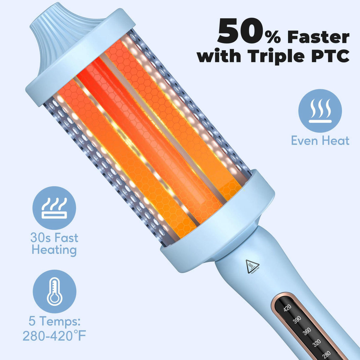 Farery 2 4 Thermal Brush 60mm Heated Round Brush for Long — view 5