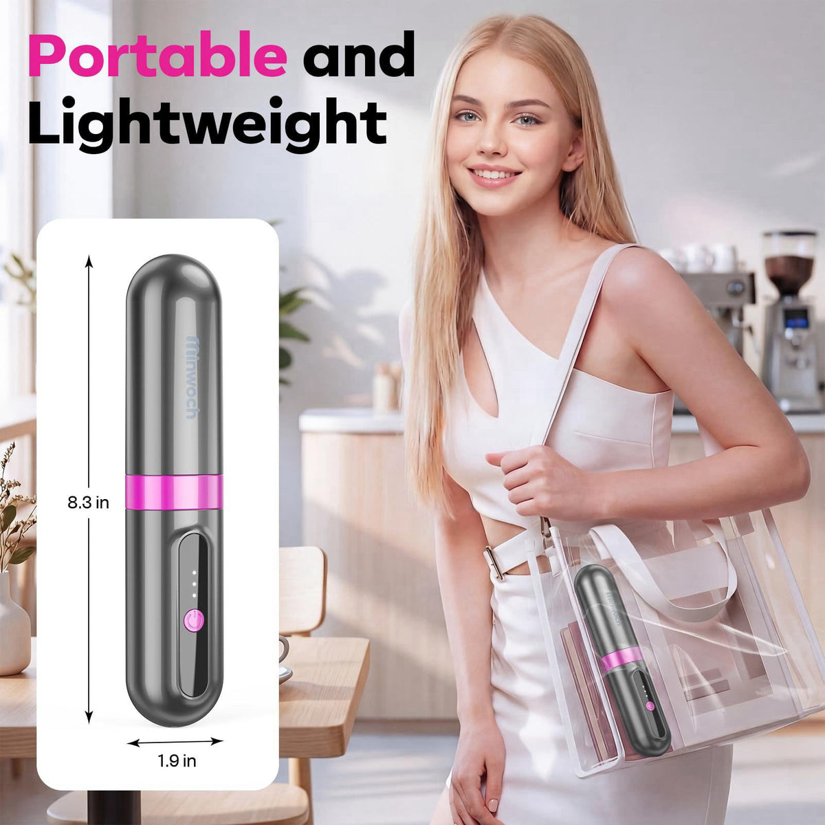 Go Brush Pro 2026 Upgraded Cordless Hair Straightener Brush by Minwoch — view 6