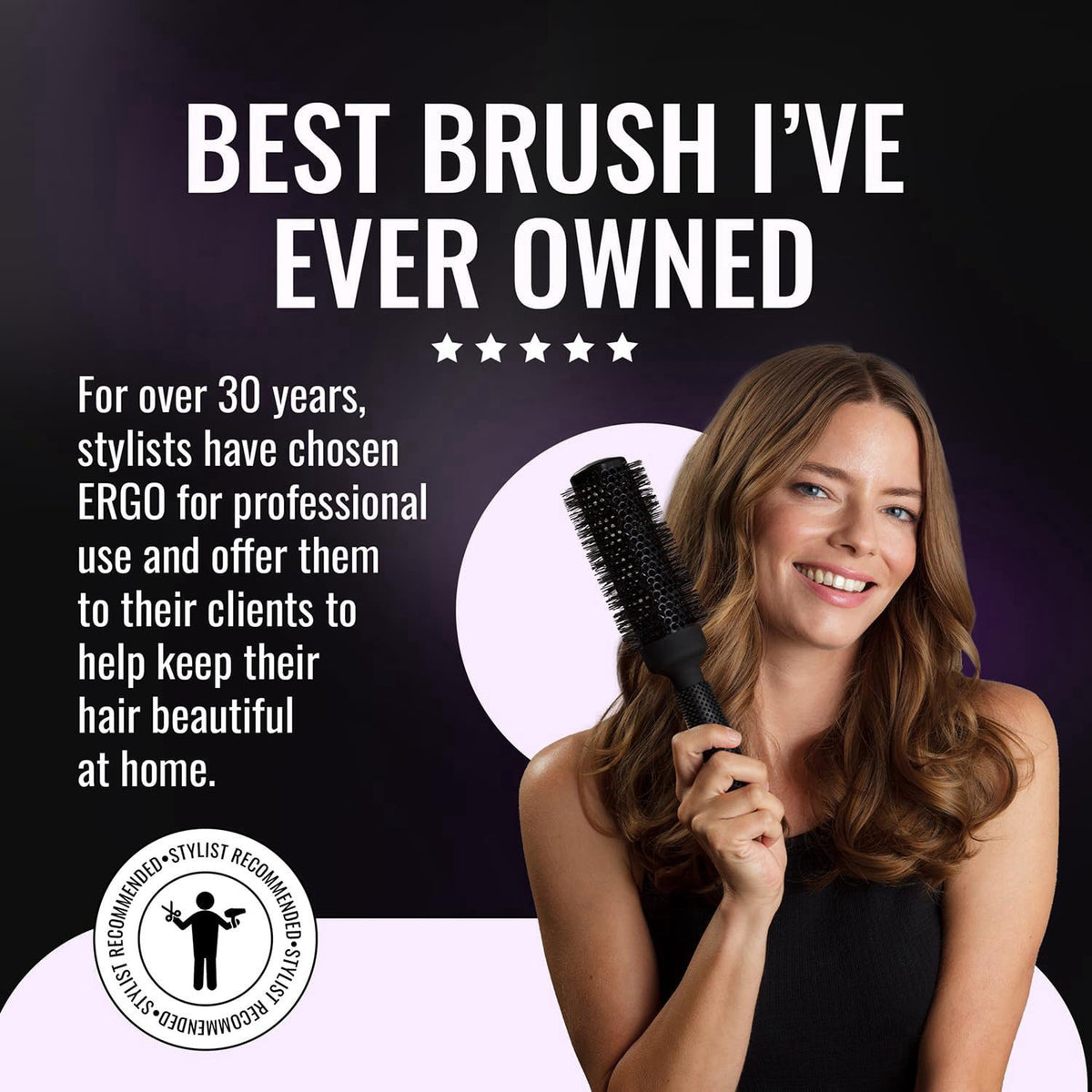 ERGO Ceramic Ionic Round Brush for Blow Out — view 6