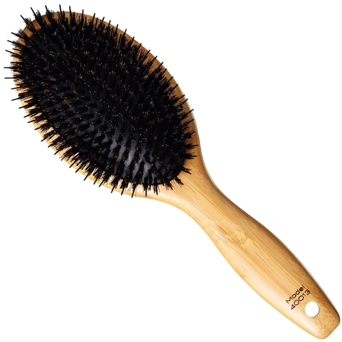 Sam Villa Signature Series Boar Bristle Hair Brush Bamboo by Premium Selection — view 2