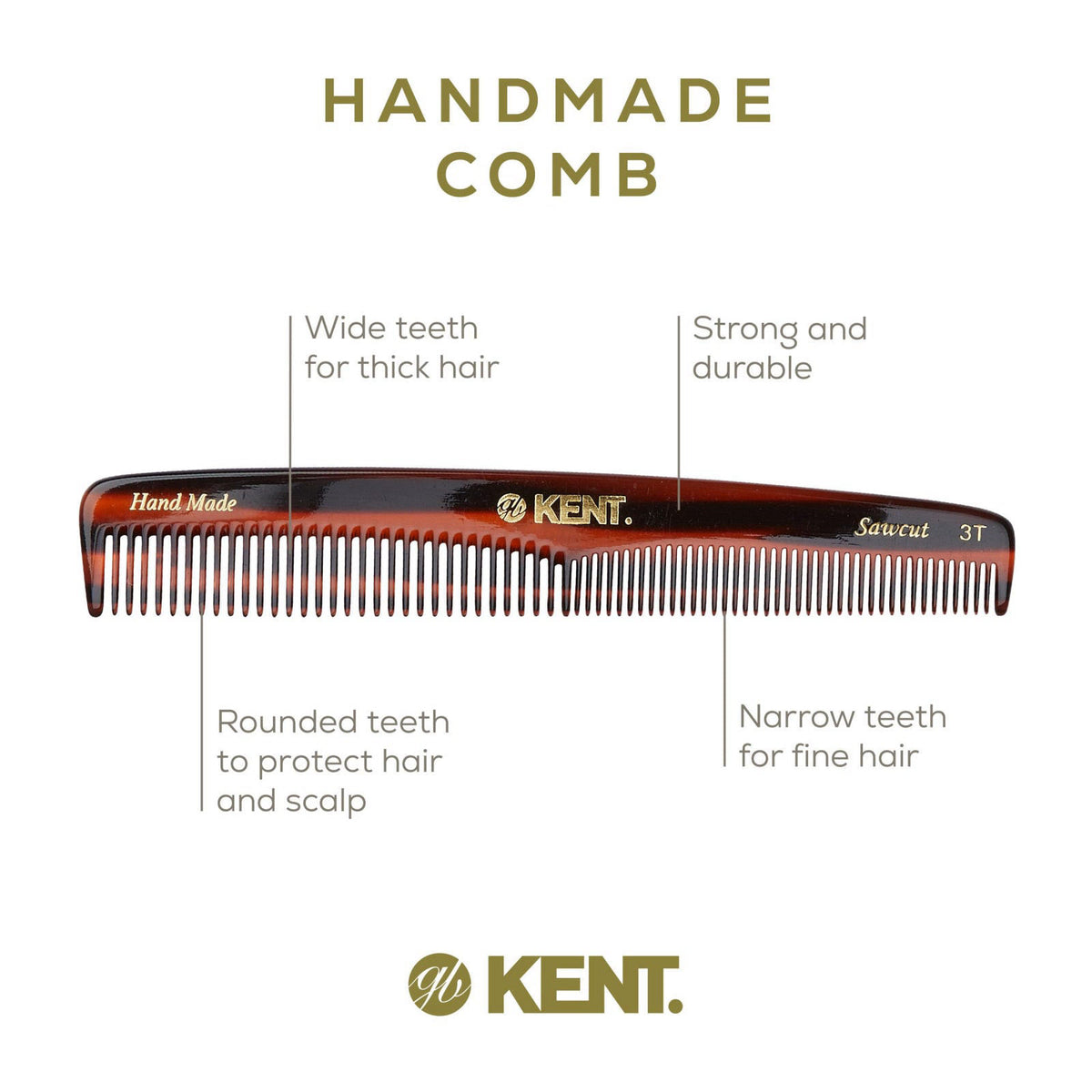 Kent 3T 6 5 Hair Inch Dressing Comb — view 5