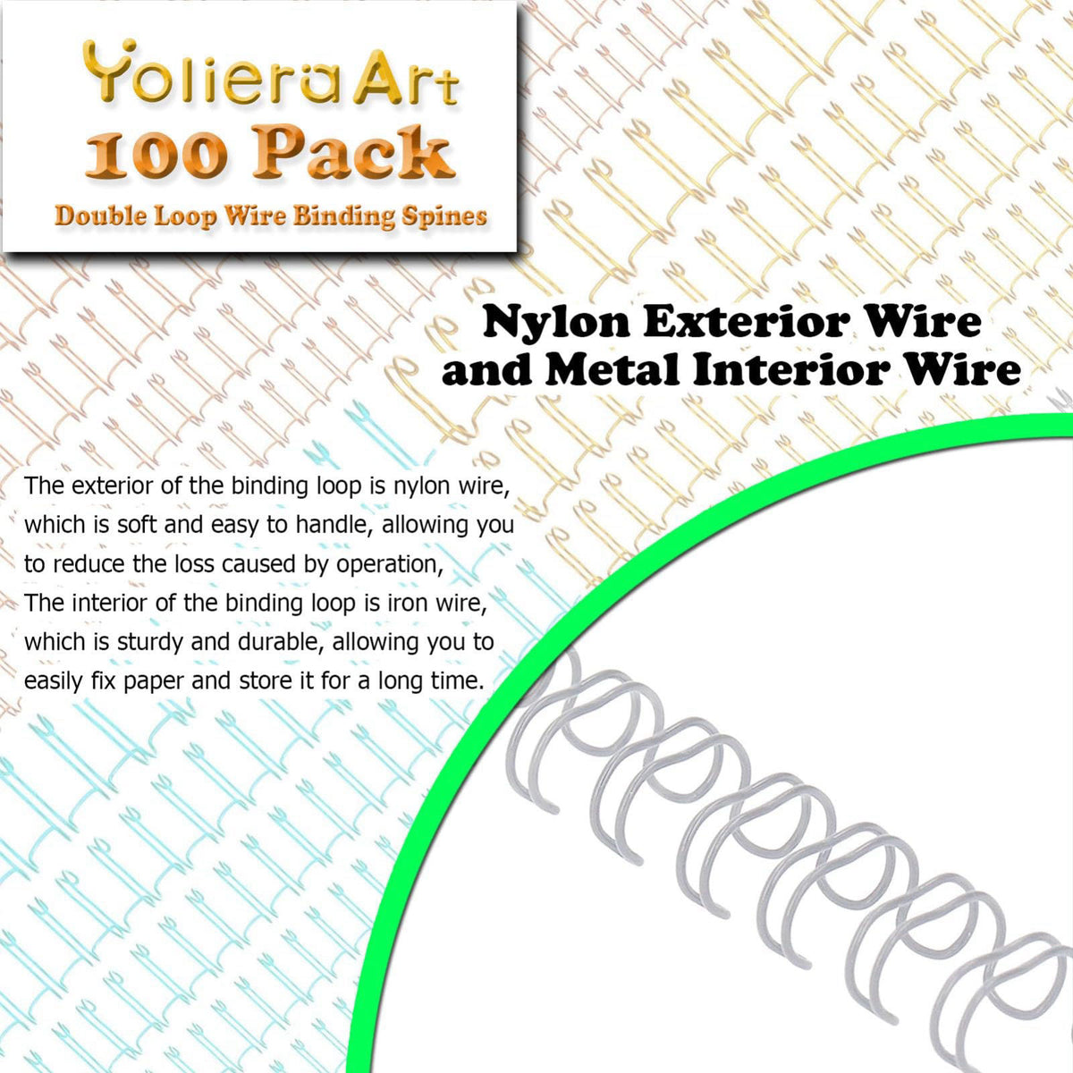 3 to 1 Pitch Twin Loop Wire Binding Spines 3 8 Inch Book by YolieraArt — view 4