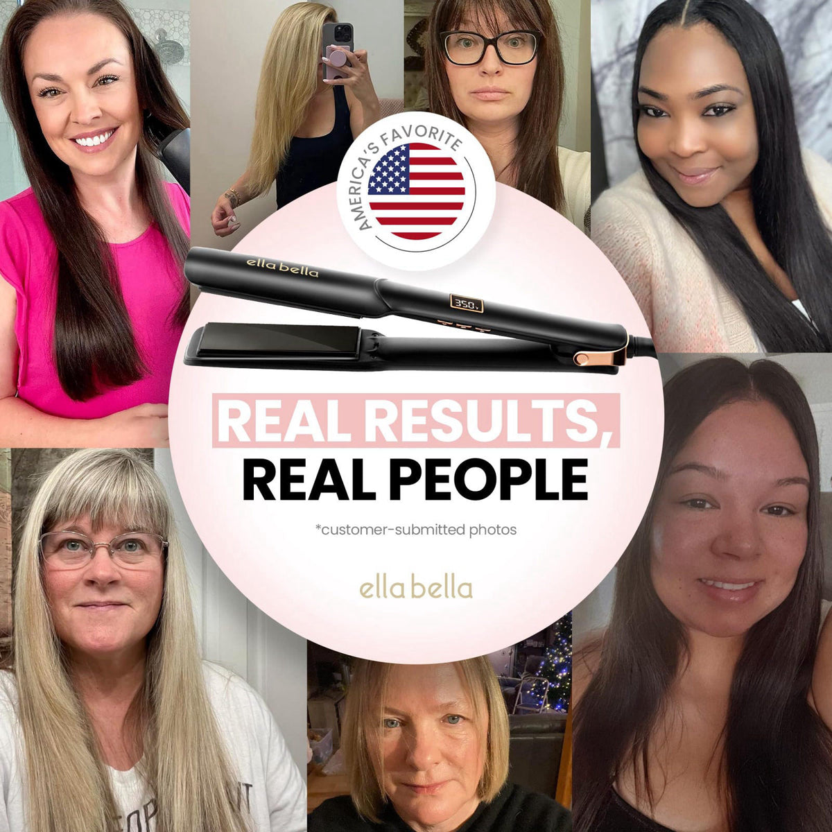 ELLA BELLA Professional Ceramic Flat Iron Hair Straightener — view 8