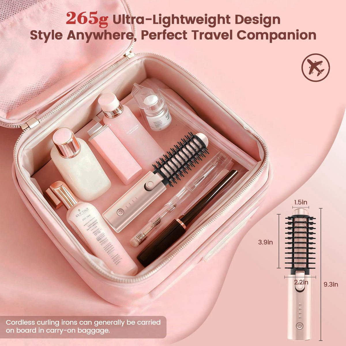 Youbella Cordless Hair Curling Iron Portable 1 5 Hair Curler — view 4