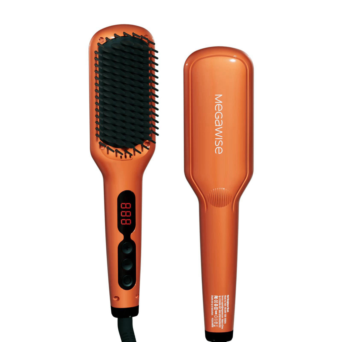 MEGAWISE Hair Straightener Brush Anti Scald Ionic Auto Off — view 6