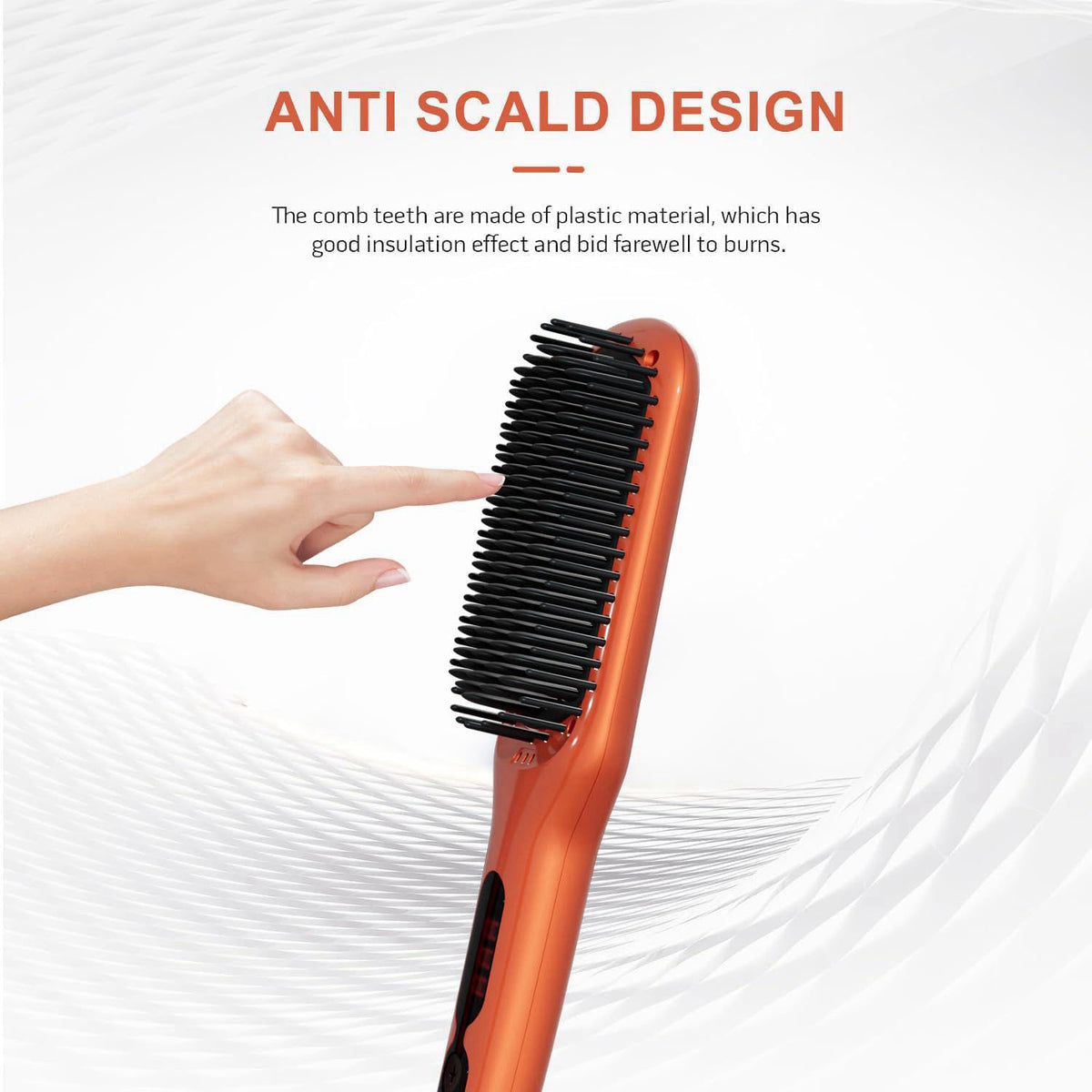MEGAWISE Hair Straightener Brush Anti Scald Ionic Auto Off — view 7