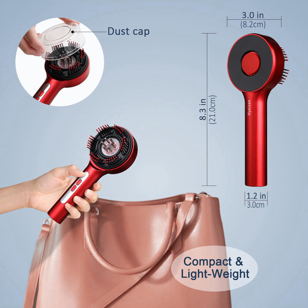 Cordless Scalp Massager with LED Red Light Oil Applicator by Hysizan — view 8