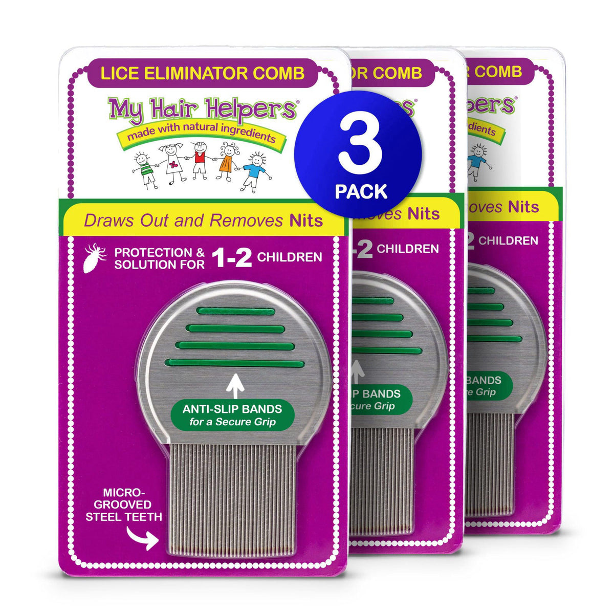 My Hair Helpers Lice Eliminator Comb by MY HAIR HELPERS NATURAL LICE REMOVAL — view 2