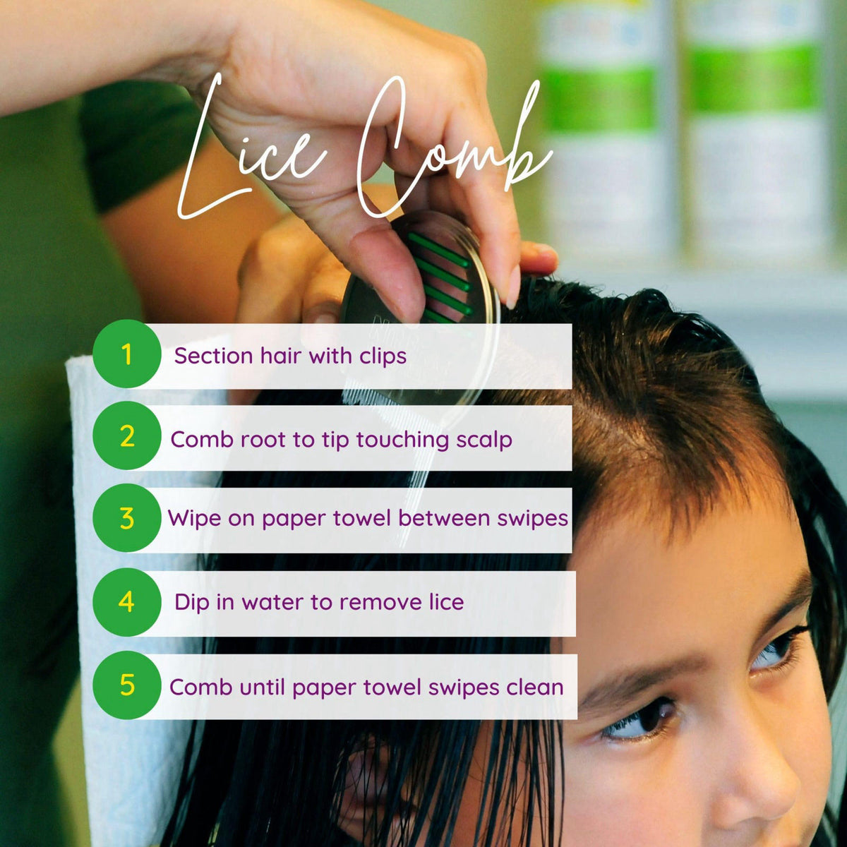 My Hair Helpers Lice Eliminator Comb by MY HAIR HELPERS NATURAL LICE REMOVAL — view 3