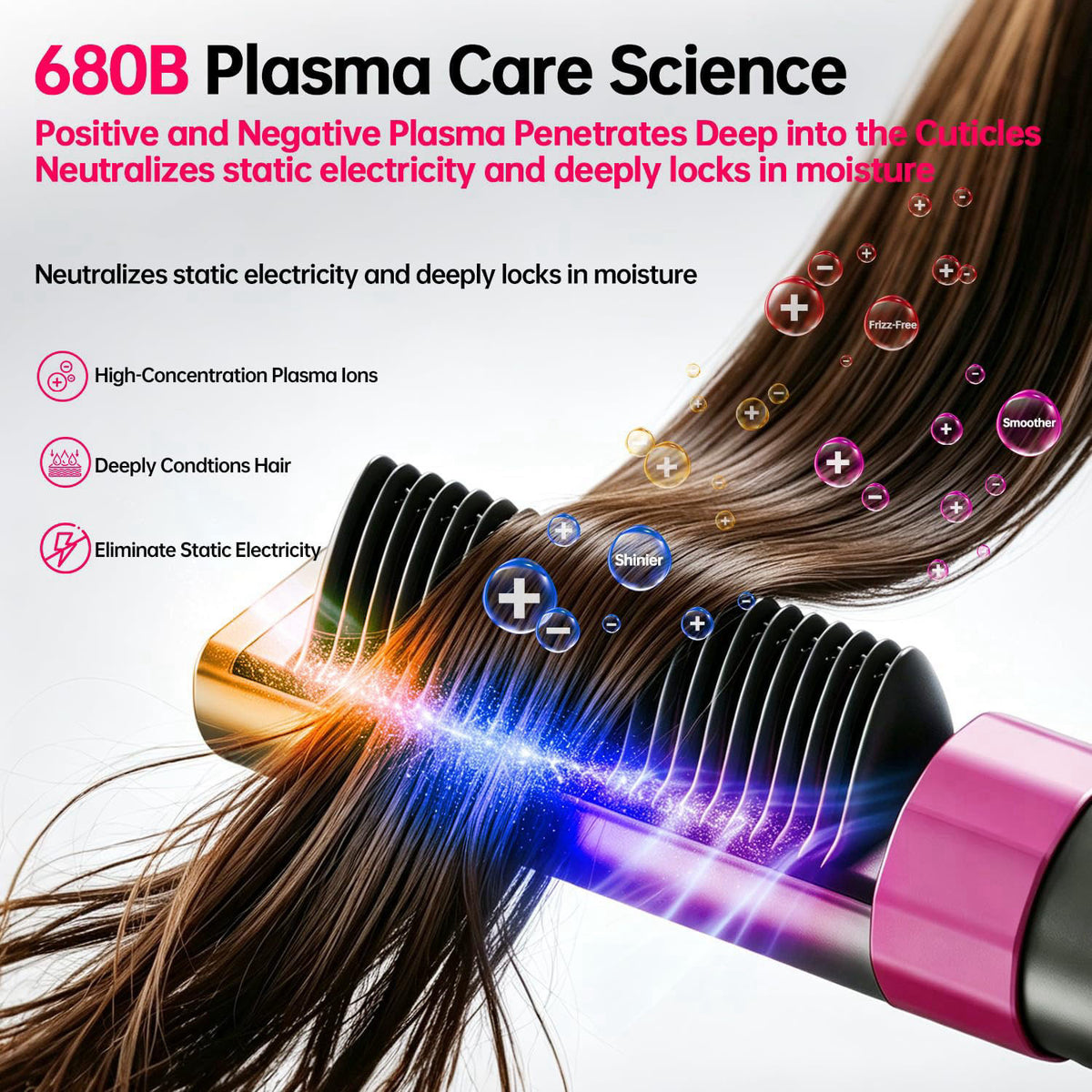 K SKIN Hair Straightener Brush 680 Billion Plasma Ions by K-SKIN — view 4