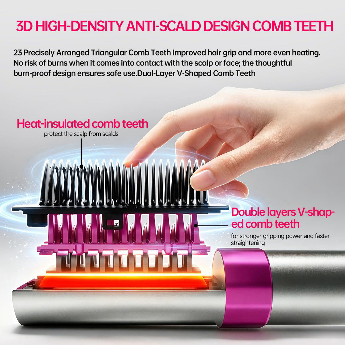 K SKIN Hair Straightener Brush 680 Billion Plasma Ions by K-SKIN — view 5