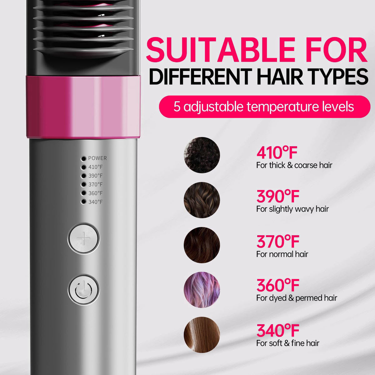 K SKIN Hair Straightener Brush 680 Billion Plasma Ions by K-SKIN — view 7