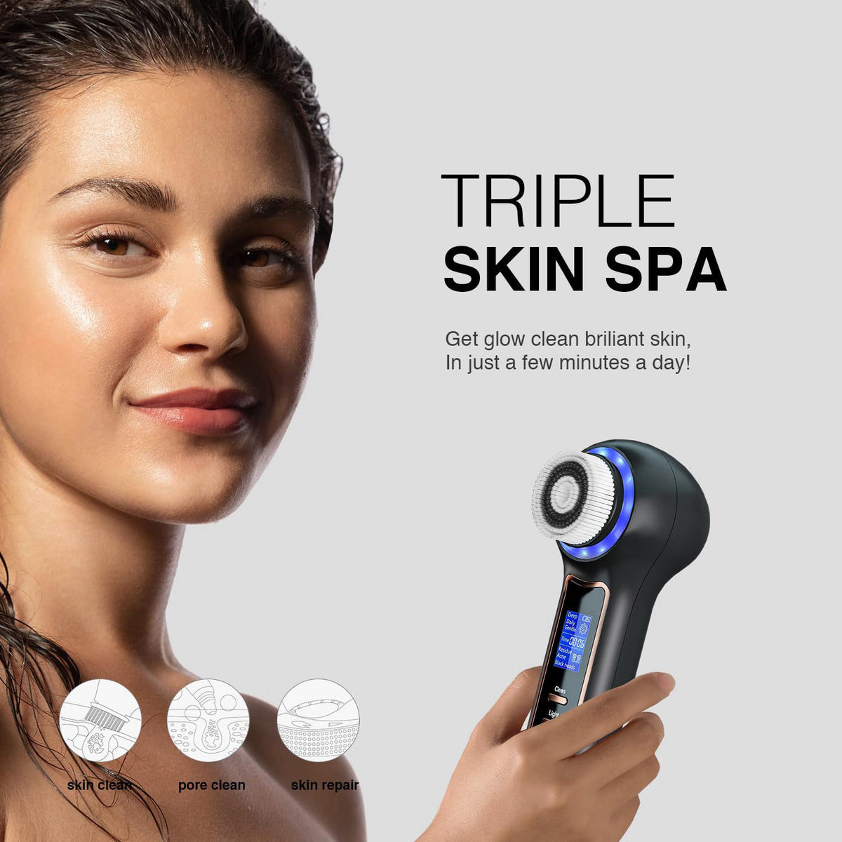 Umickoo Rechargeable Rotating Face Scrubber with Blackhead — view 4