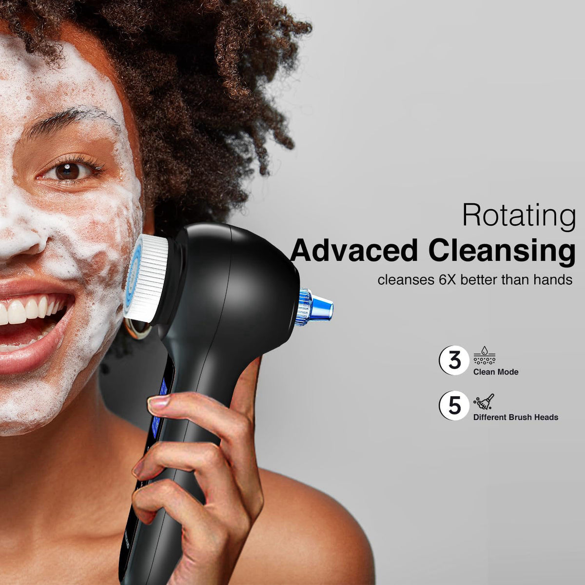 Umickoo Rechargeable Rotating Face Scrubber with Blackhead — view 5