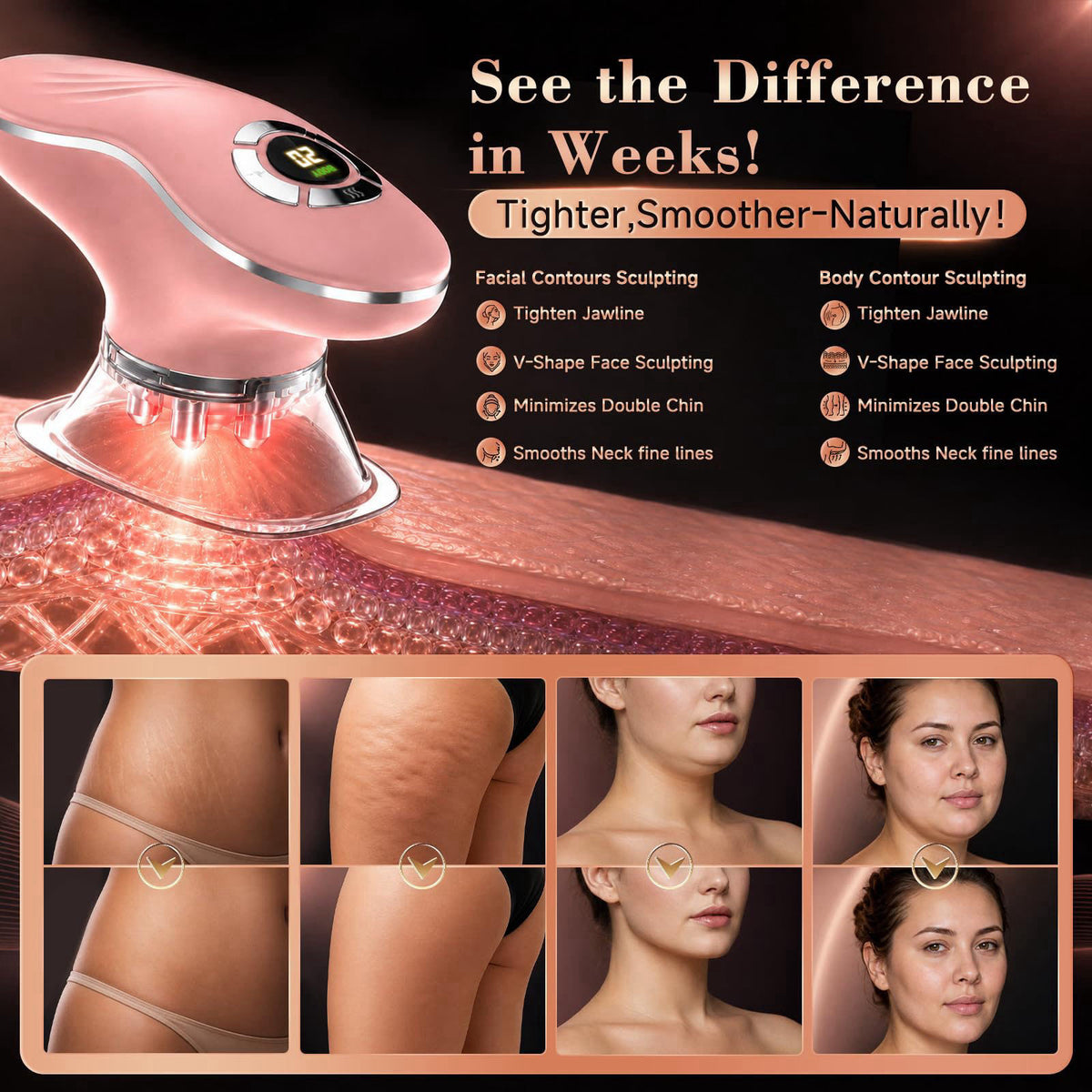 Electric Lymphatic Contour Face Brush for Jawline Neck Body by AIHEU — view 7