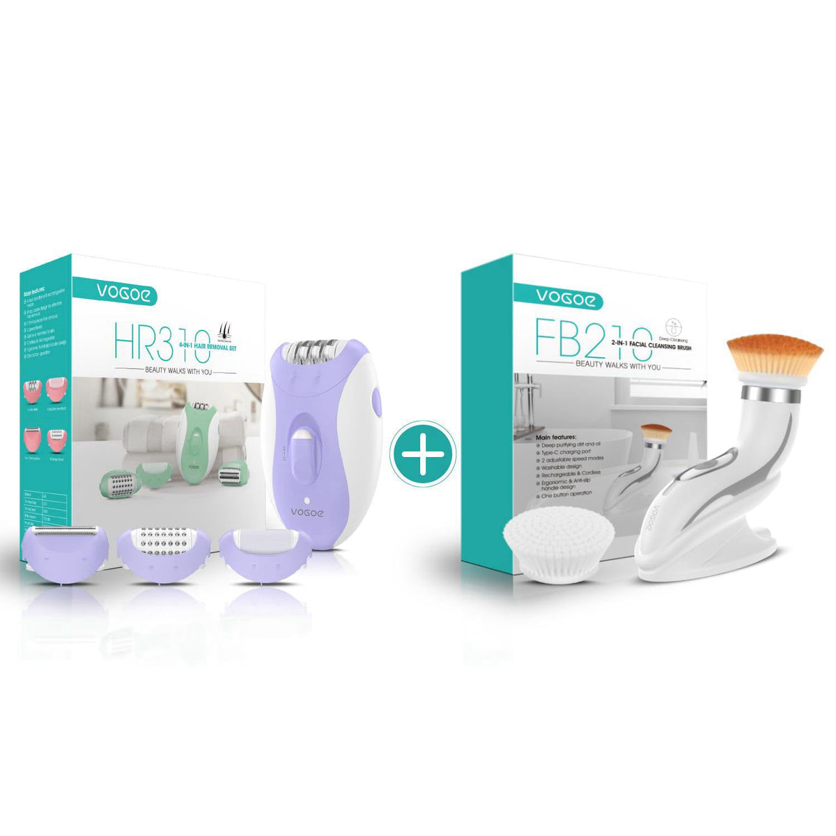 VOGOE 4 in 1 Cordless Epilator for Women 21 Tweezers — view 2